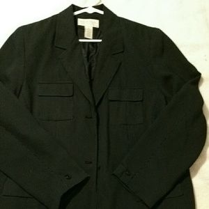 Norton McNaughton Black and White Pin Dot Blazer